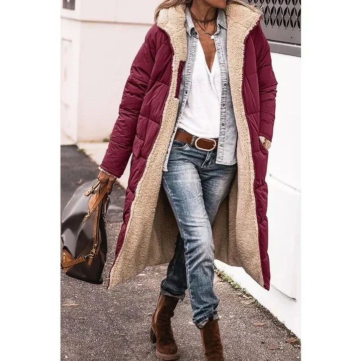 Zoe Belle™ | Longline Sherpa-Lined Winter Jacket