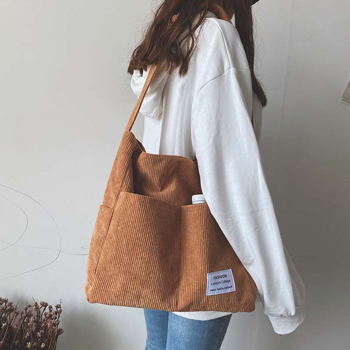 Maisha | Casual Corduroy Tote Bag