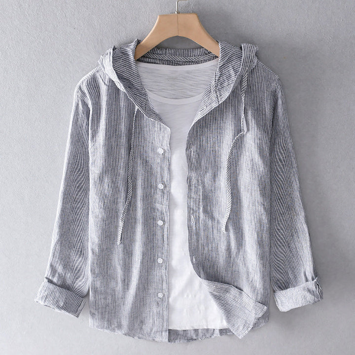 Araceli | Stylish Breezy Striped Hoodie Shirt