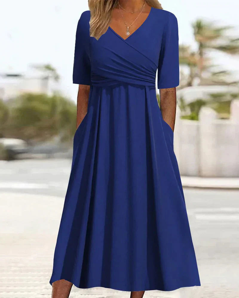 Daisy™ - Crossed Dress with Short Sleeves
