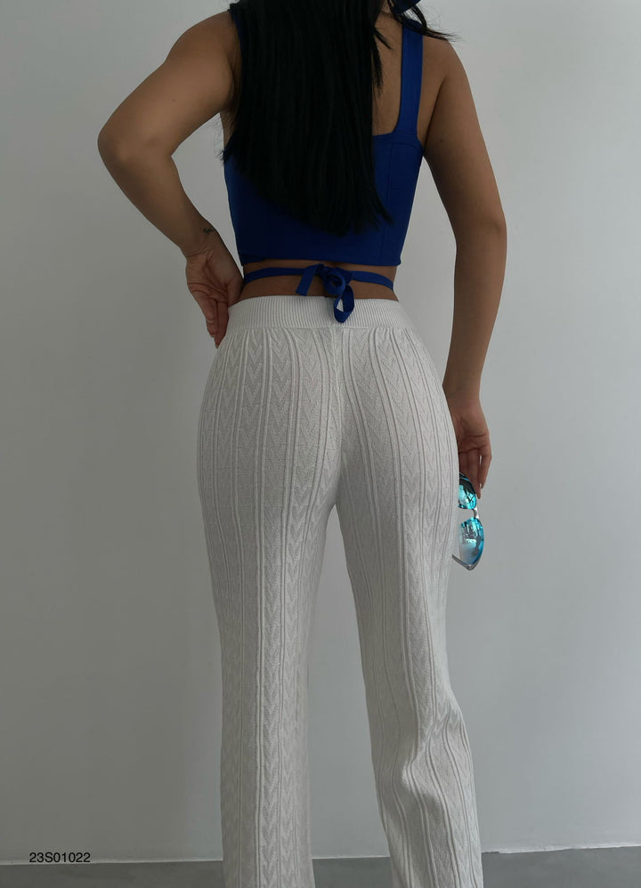 Aurelia™ White Crochet Trousers