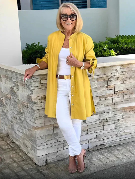 Allyce™ | Elegant Flowing Button-Up Jacket