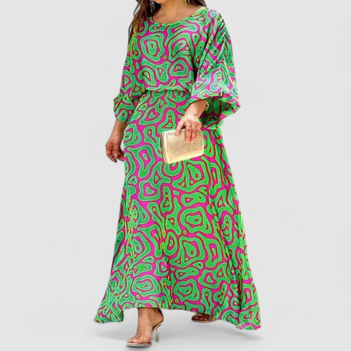 Germaine™ | Abstract Print Maxi Dress