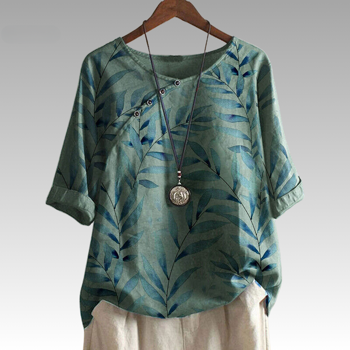 Mindy™ - Nature-Inspired Button Detail Top