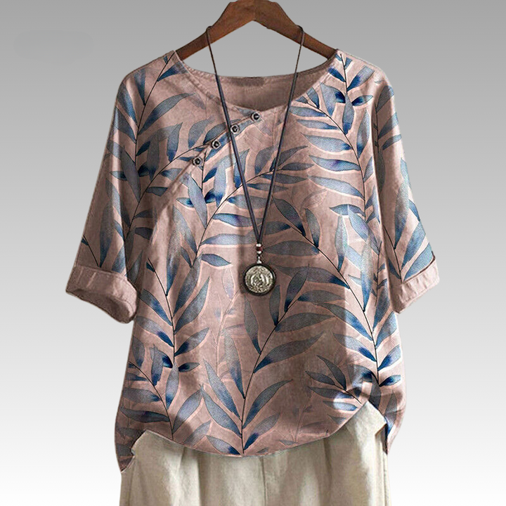 Mindy™ - Nature-Inspired Button Detail Top