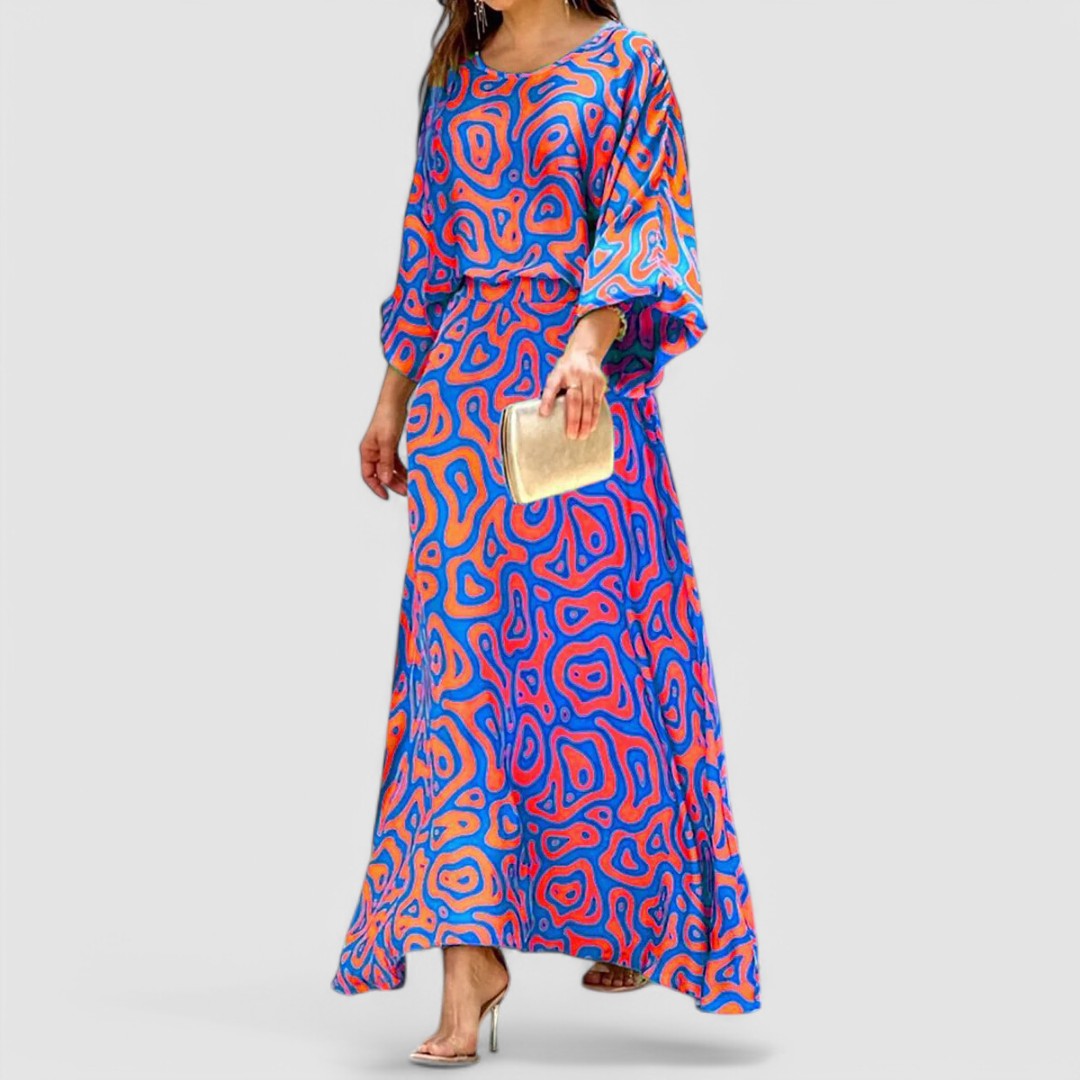 Germaine™ | Abstract Print Maxi Dress