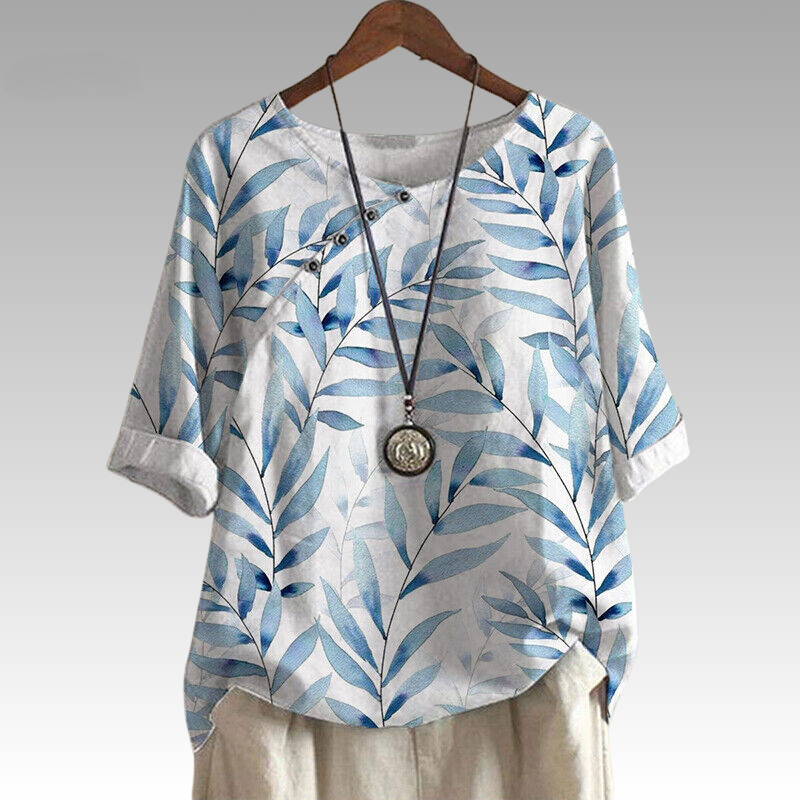 Mindy™ - Nature-Inspired Button Detail Top