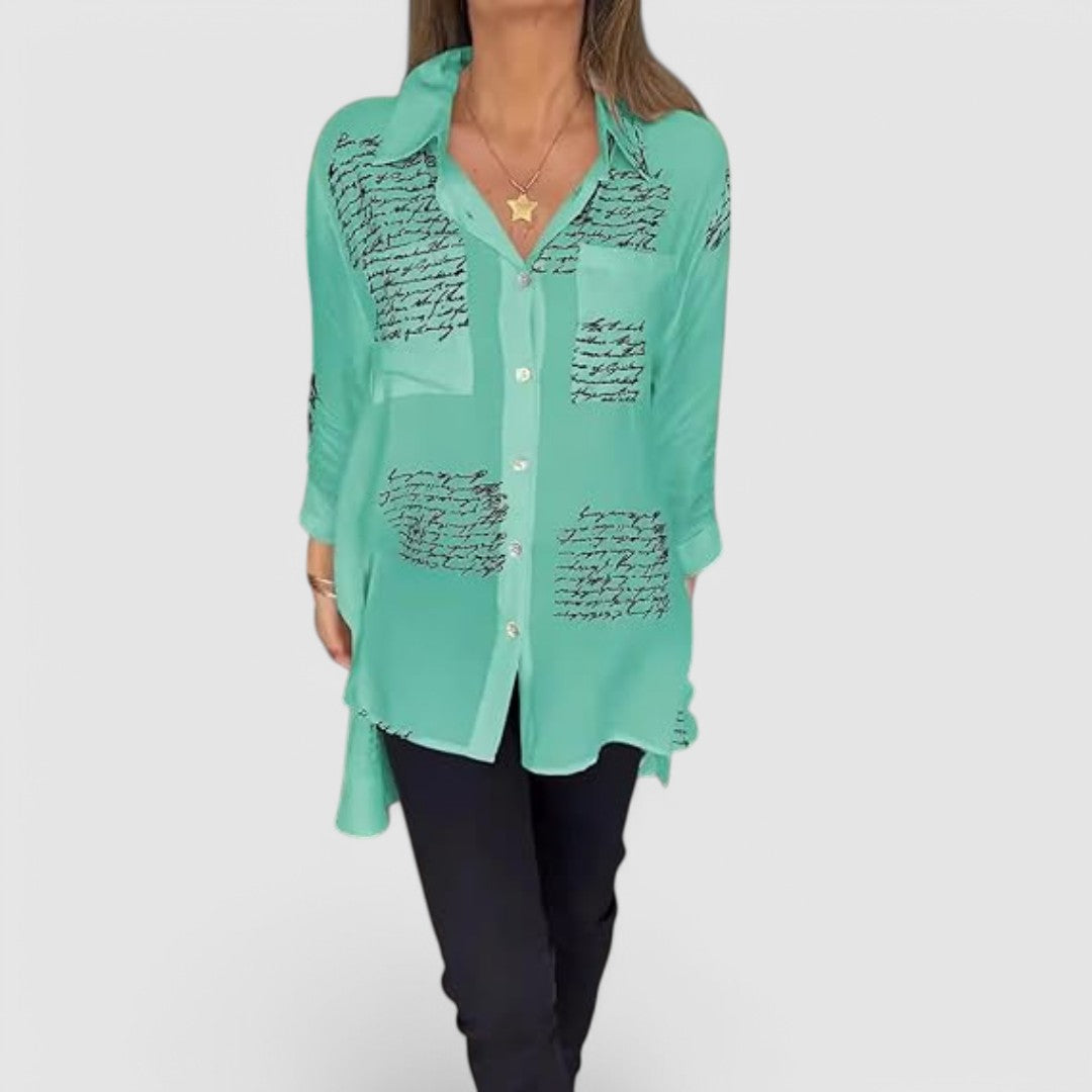 Tessa | Handwritten Button-Up Shirt