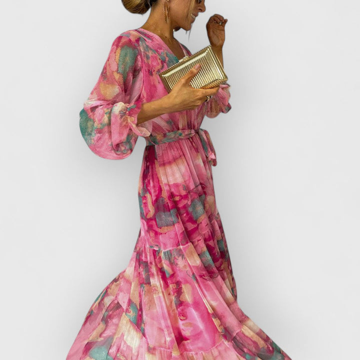Mirielle™ | Long Sleeve Floral Maxi Dress