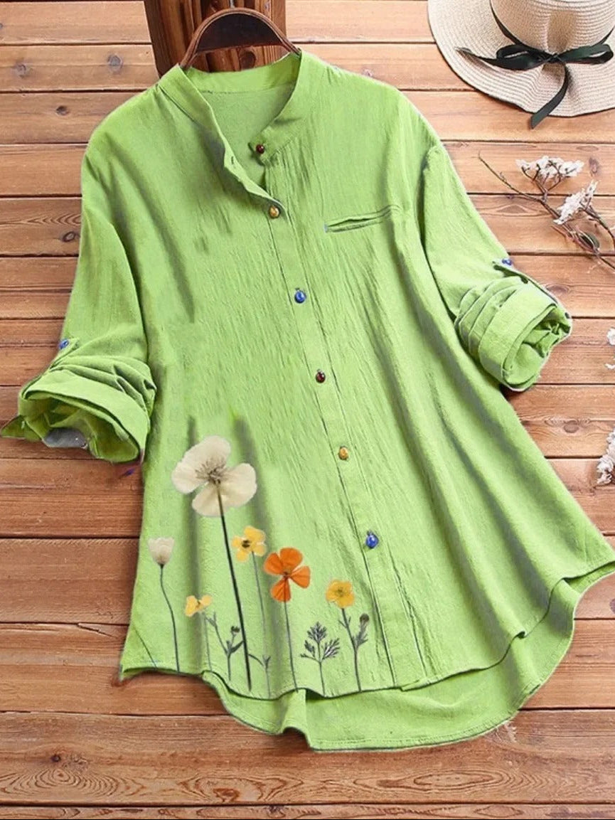 Ava™ - Casual Loose Cotton Linen Shirt