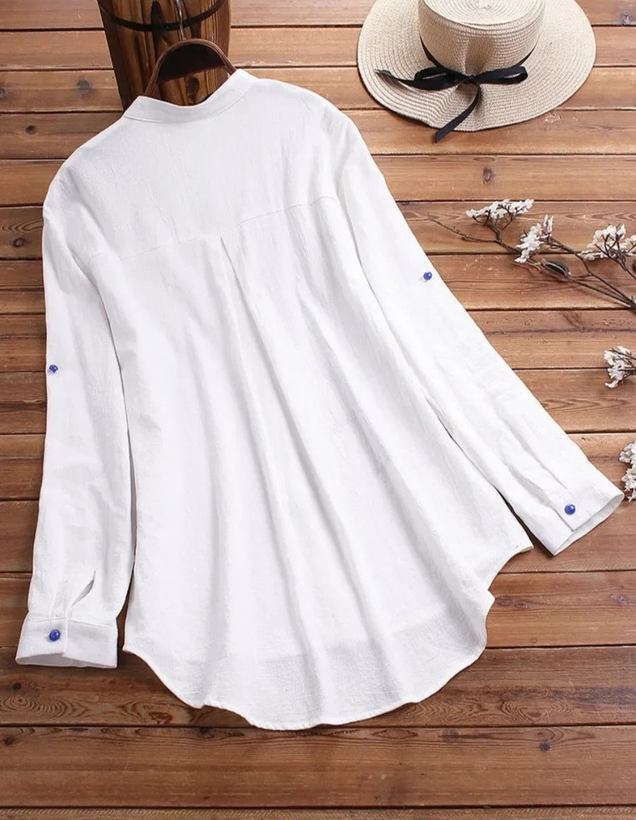 Ava™ - Casual Loose Cotton Linen Shirt