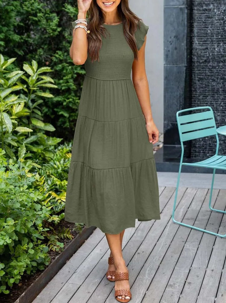 Vianne | Flowy Tiered Midi Dress