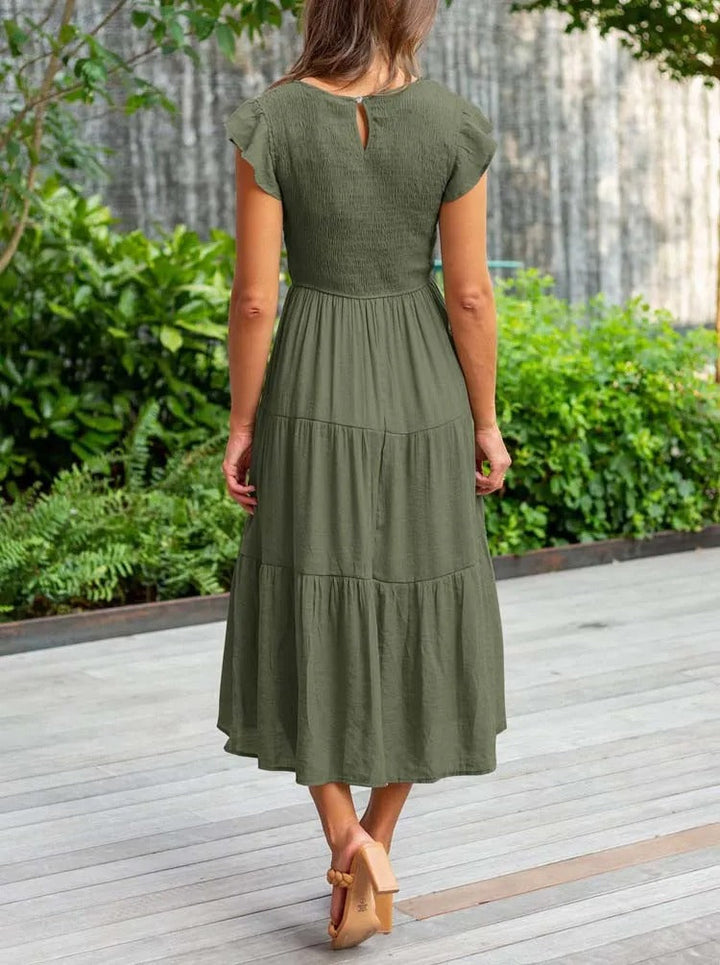 Vianne | Flowy Tiered Midi Dress