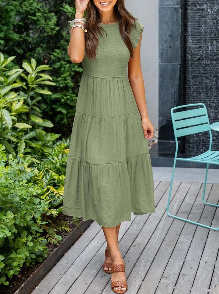 Vianne | Flowy Tiered Midi Dress