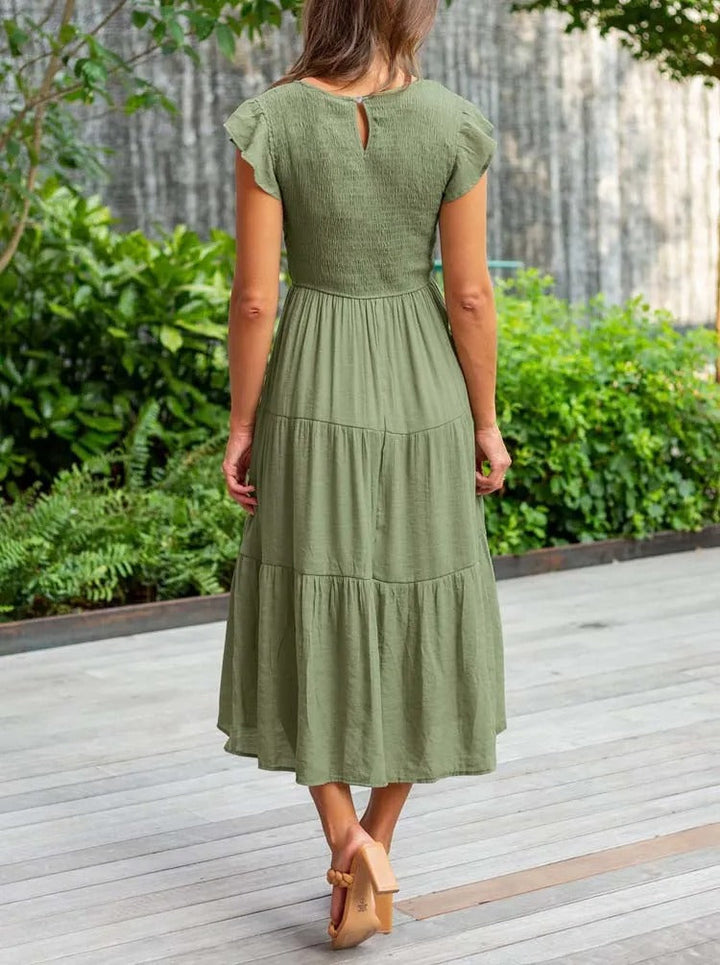 Vianne | Flowy Tiered Midi Dress