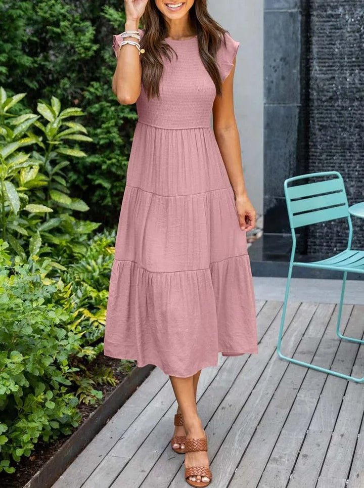 Vianne | Flowy Tiered Midi Dress