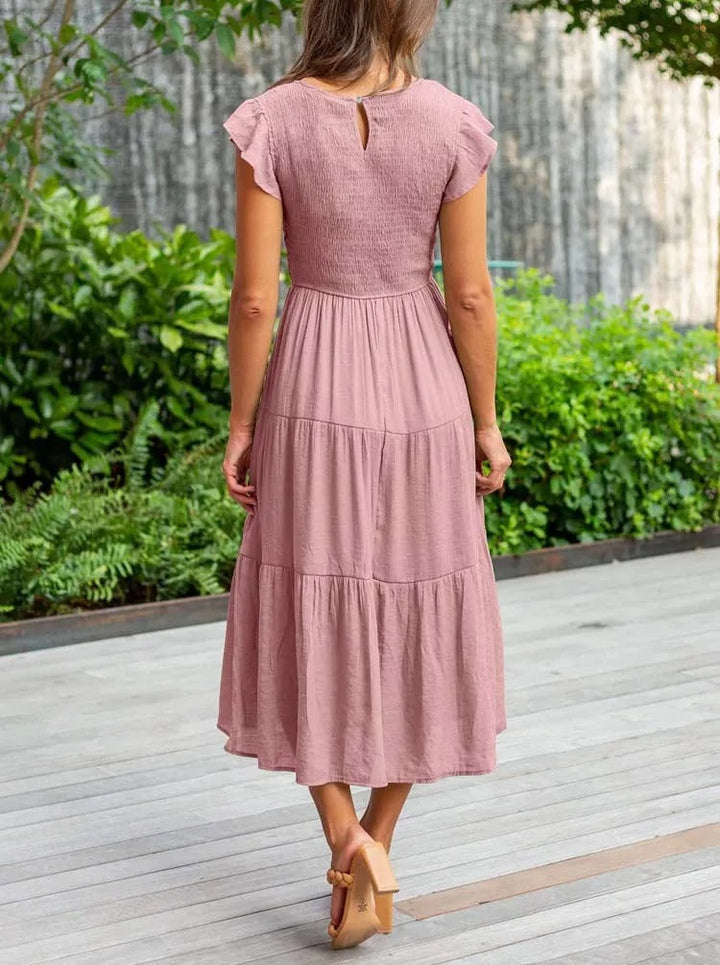 Vianne | Flowy Tiered Midi Dress