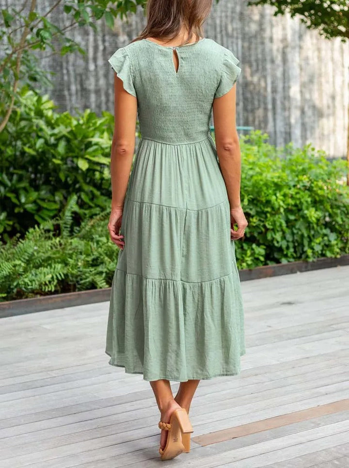 Vianne | Flowy Tiered Midi Dress