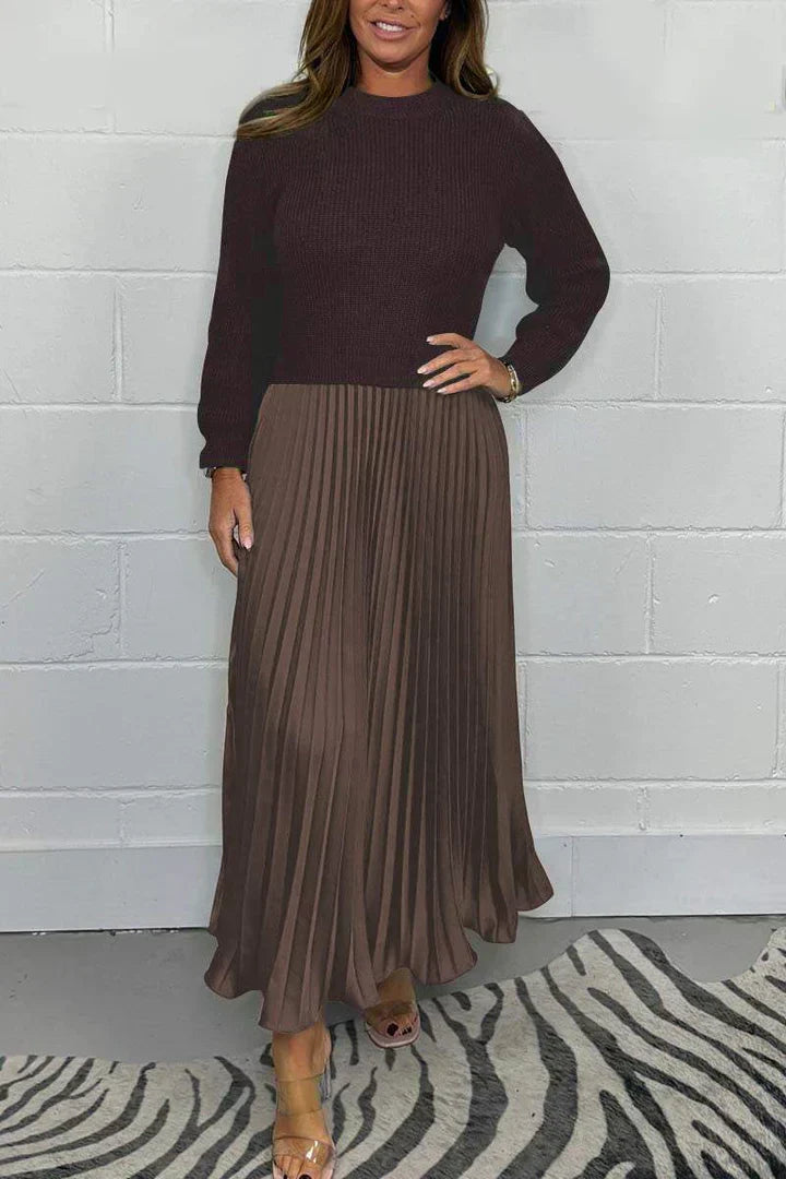 Milena | Pleated Skirt and Sweater Set