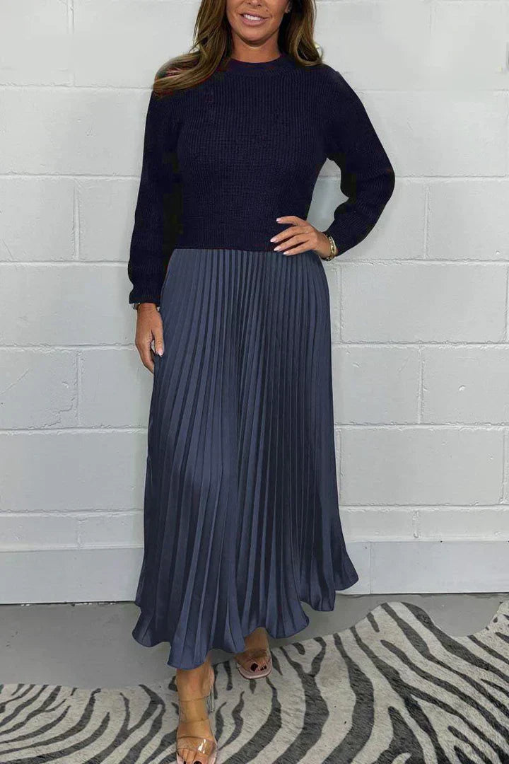 Milena | Pleated Skirt and Sweater Set