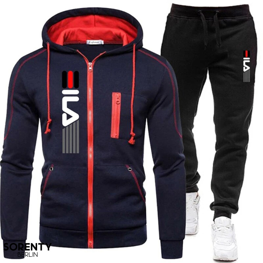 Annabelle | Stylish Black Zip-Up Tracksuit Set