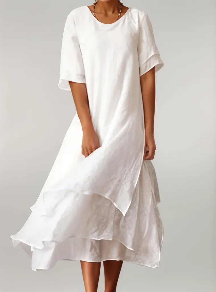 Eliana | Flowing Layered Midi Dress