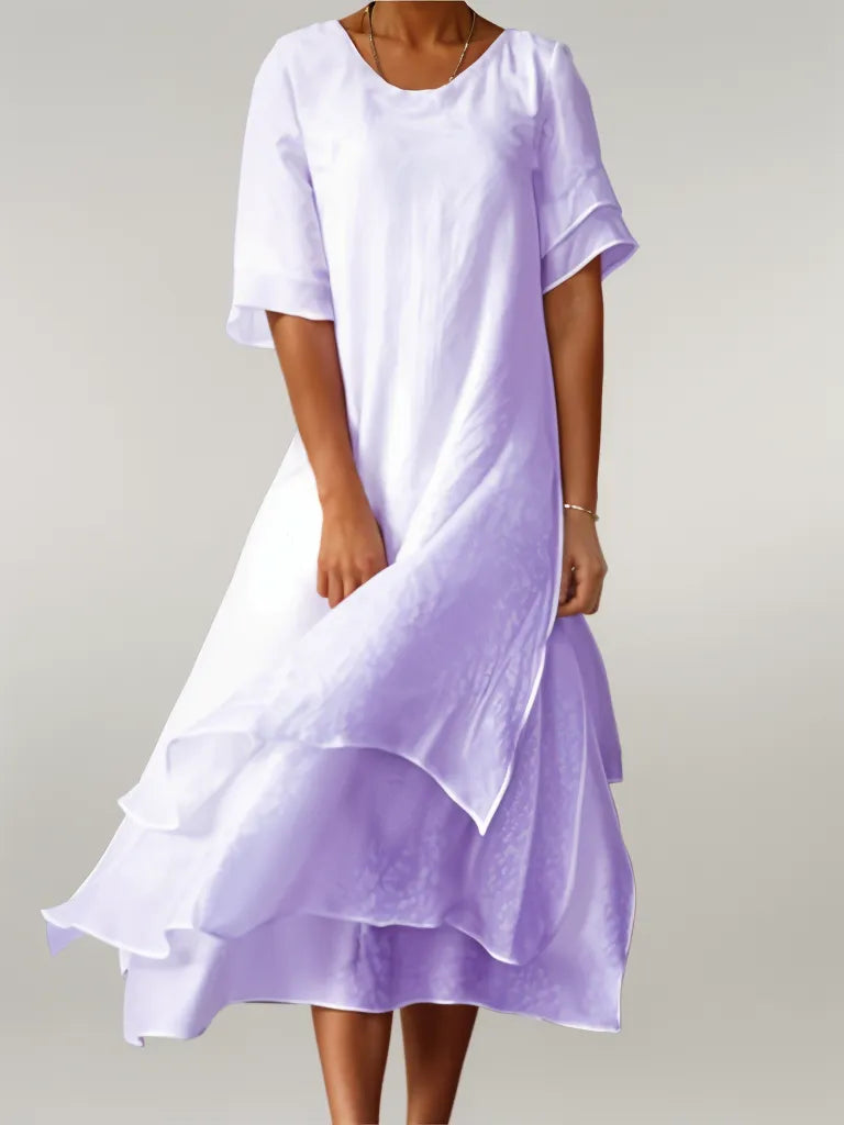 Eliana | Flowing Layered Midi Dress
