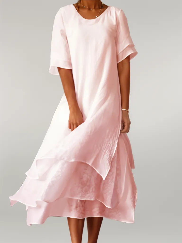 Eliana | Flowing Layered Midi Dress
