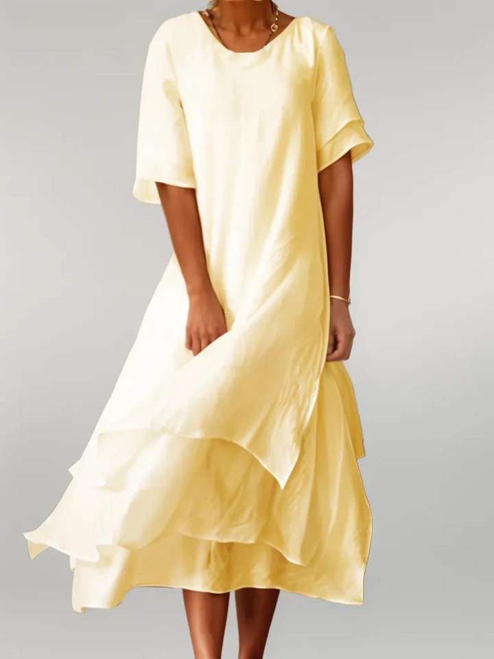 Eliana | Flowing Layered Midi Dress