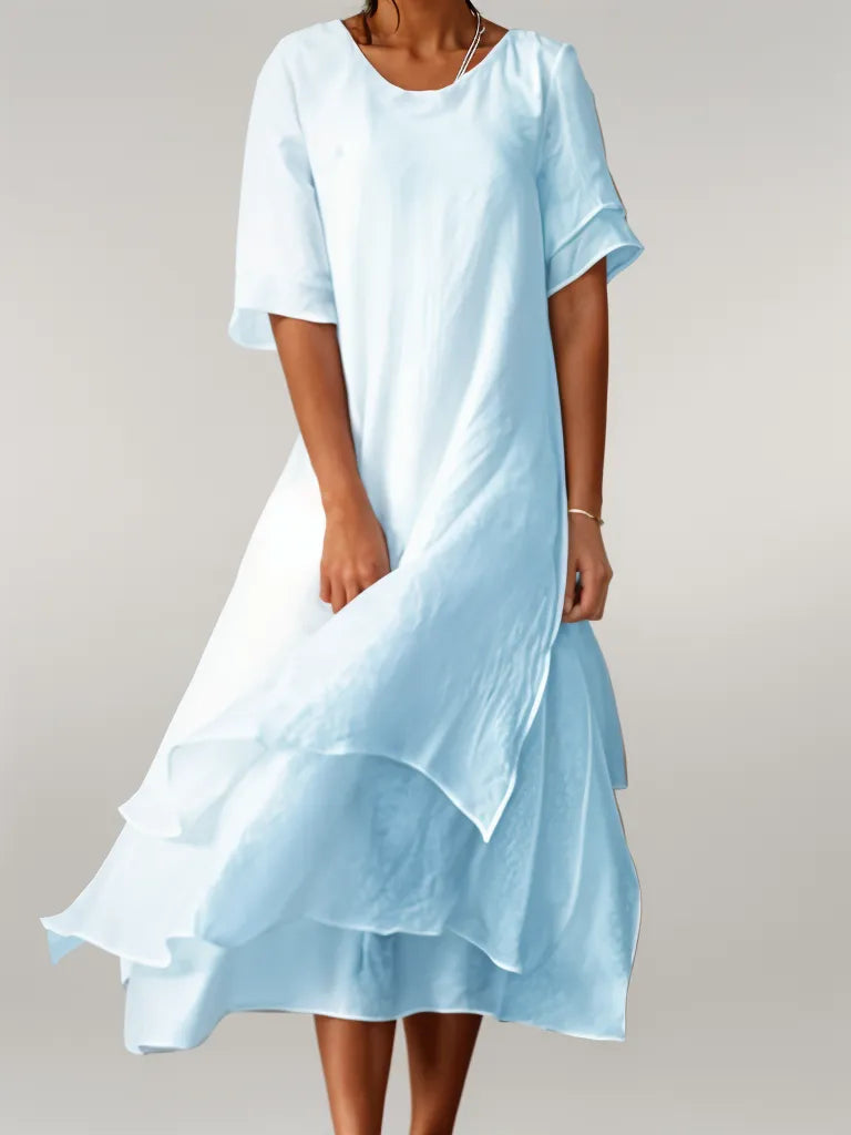 Eliana | Flowing Layered Midi Dress