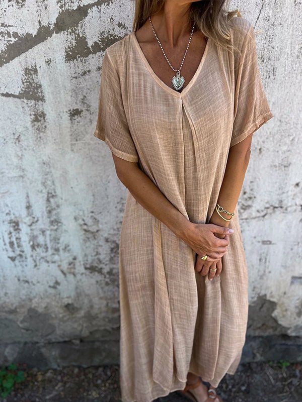 Loreta | Effortless V-Neck Maxi Dress