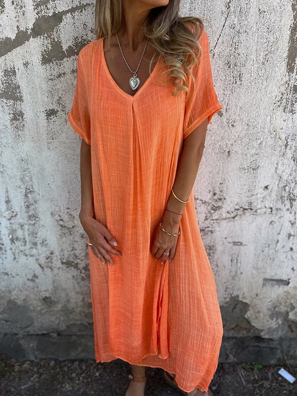 Loreta | Effortless V-Neck Maxi Dress