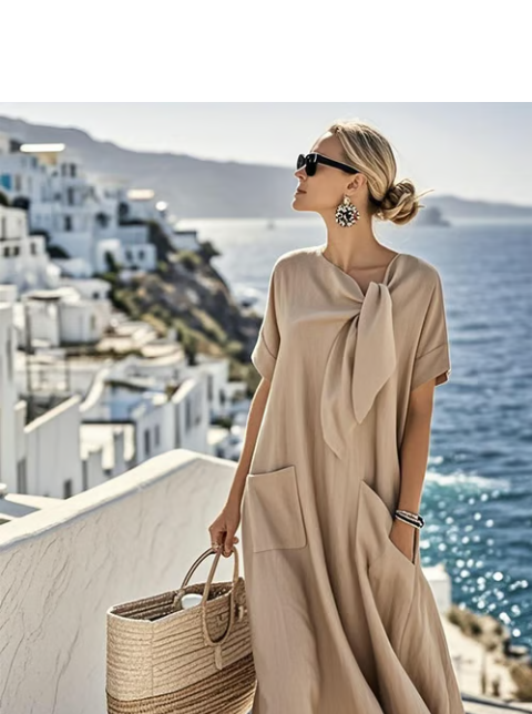 Sienna™ | Bow-Tie Summer Dress with Pockets