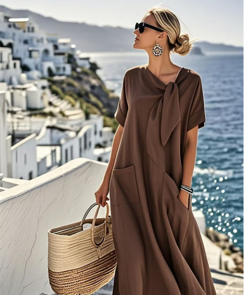 Sienna™ | Bow-Tie Summer Dress with Pockets