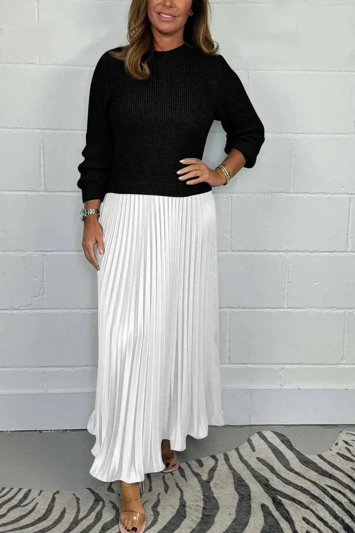Milena | Pleated Skirt and Sweater Set