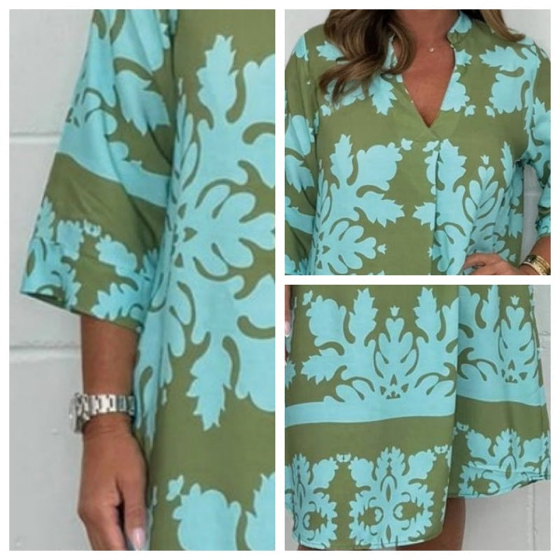 Jemma | Bold Patterned Tunic Dress