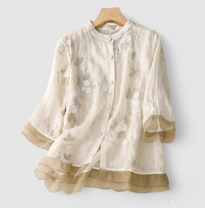 Eloise | Embroidered Cotton Blouse