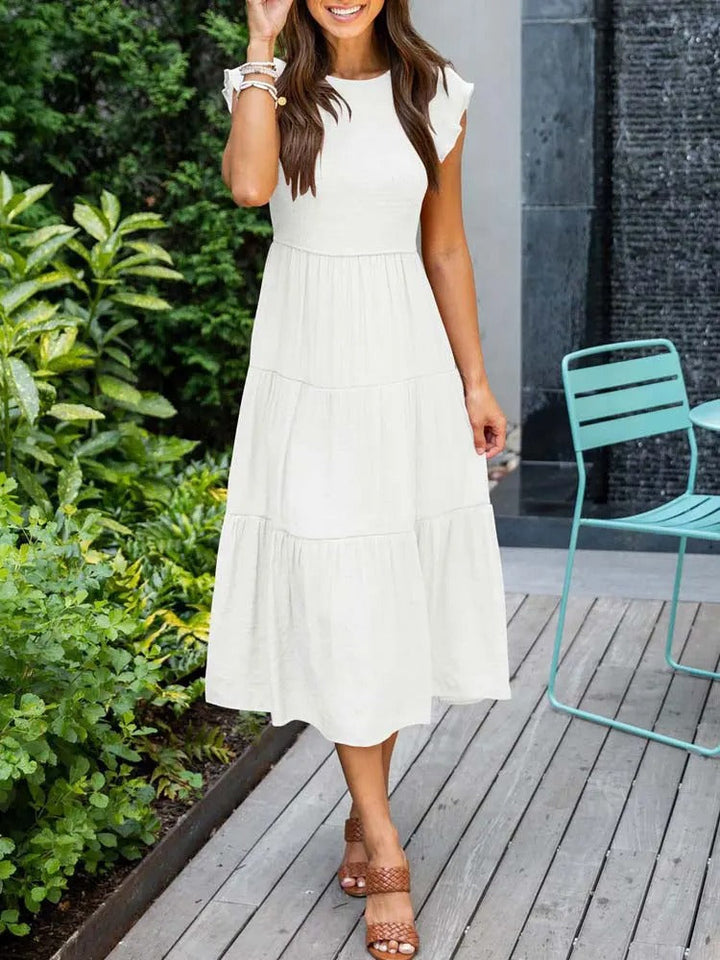 Vianne | Flowy Tiered Midi Dress