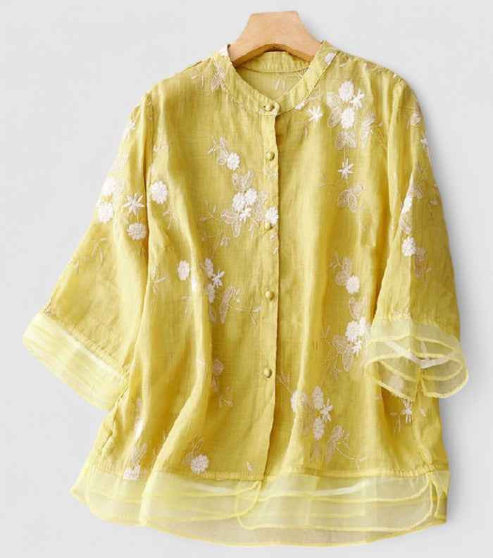 Eloise | Embroidered Cotton Blouse